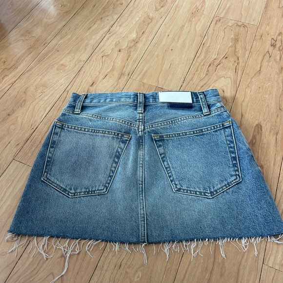 Re/Done Blue A-Line Mini Skirt - Picture 3 of 4